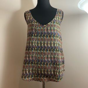 Multicolor Patterned Silky Tank